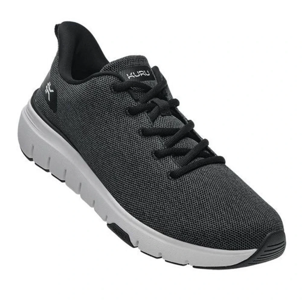 KURU Men's Via Flex Black and White Sneakers size‎ 10 wide